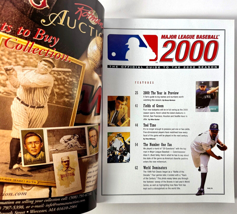 Major League Baseball 2000 Official Guide, Pedro Martinez, Derek Jeter gallery