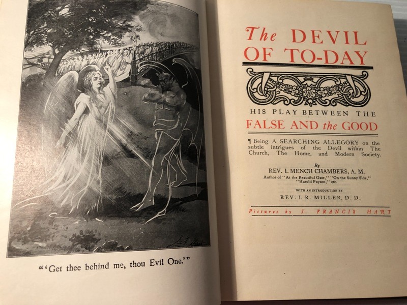 b THE DEVIL of TO-DAY by Rev I Mench Chambers 1906 W Scull Satanic Allegory Ill gallery