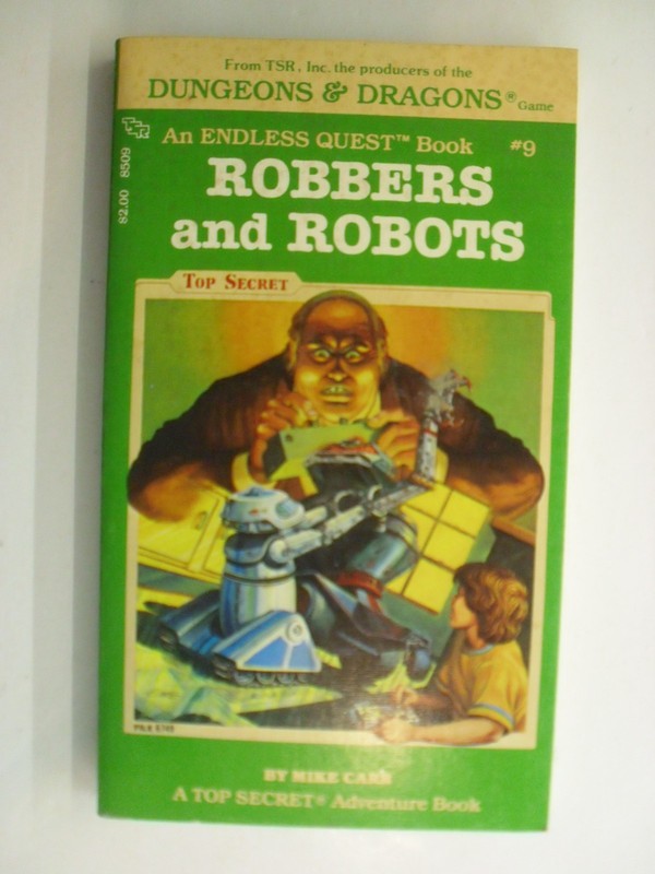Robbers and Robots Dungeons Dragons Mike Carr, TSR Paperback, 1st Printing, 1983