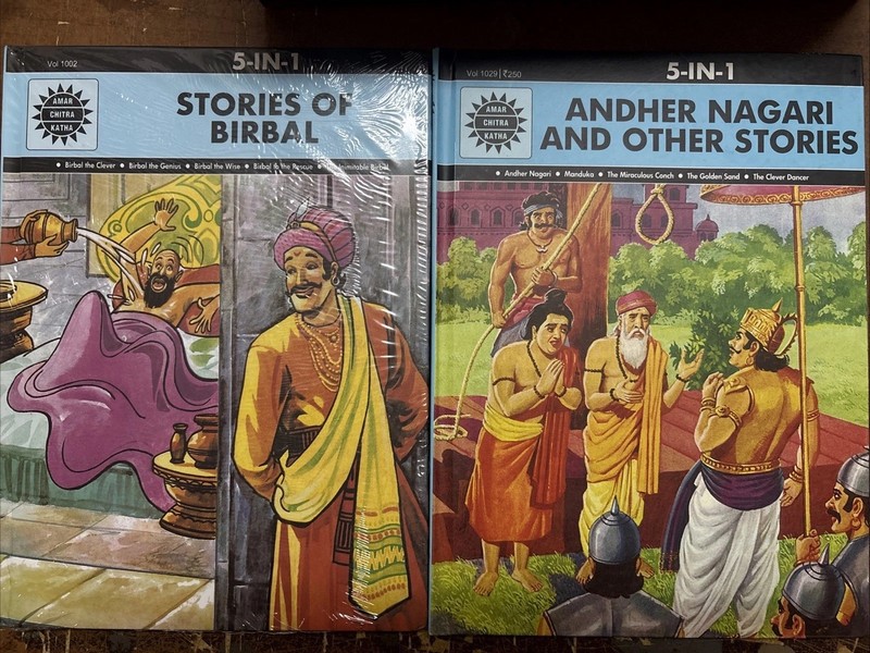 5in 1 Stories Of Birbal & Andher Nagari And Other Stories Set Of 2 Books
