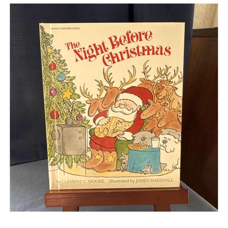 The Night Before Christmas HC Clement C. Moore Ilu James Marshall 1985 Hardcover