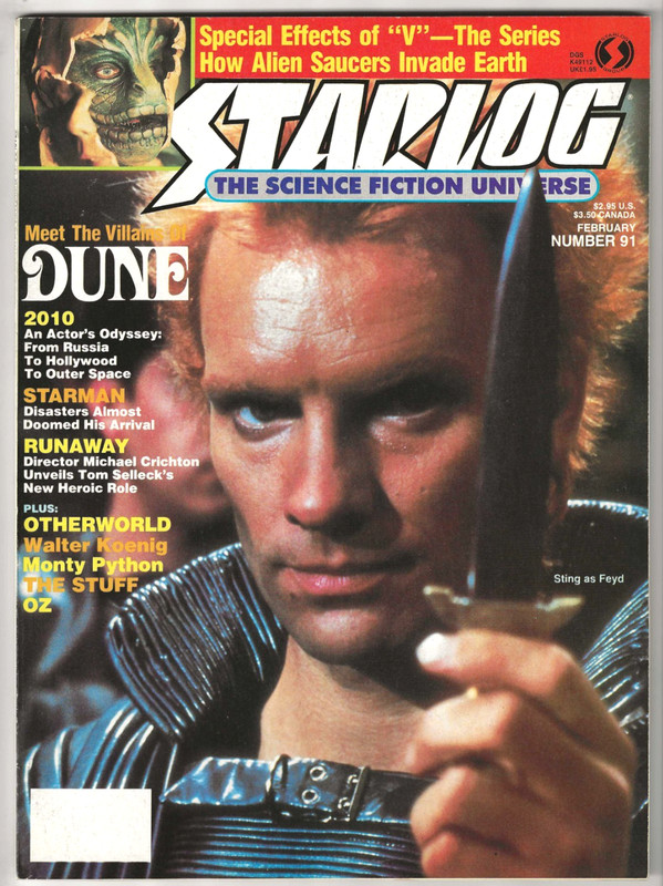 STARLOG # 91 SCI-FI MAGAZINE 1985 RUNAWAY DUNE V THE STUFF OZ MONTY PYTHON