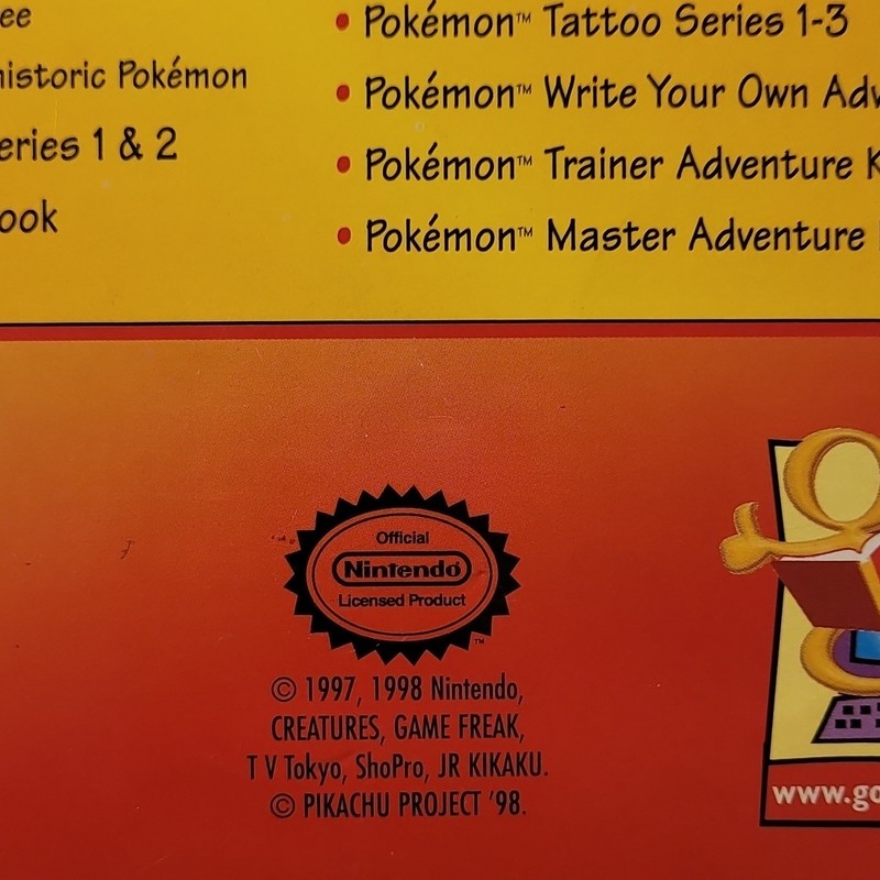 Vintage Pokémon The First Movie: Mewtwo Strikes Back Book from 1998 gallery