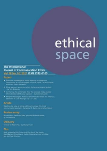 Ethical Space Vol.18 Issue 1/2, Brand New, Free shipping in the US