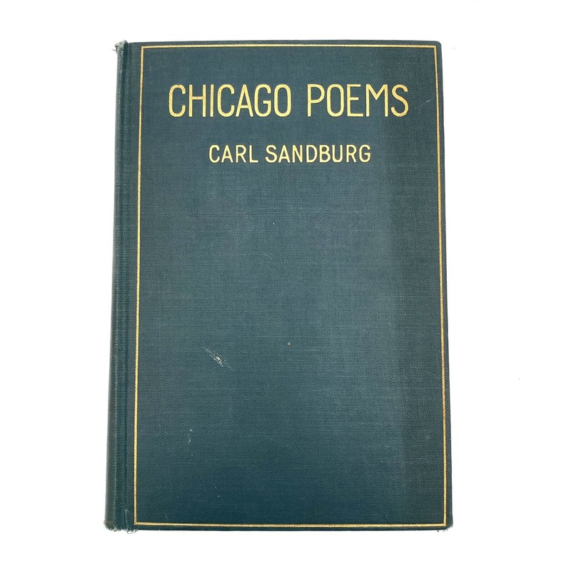Chicago Poems By Carl Sandburg Henry Holt & Company 1924 Antique Hardcover Book