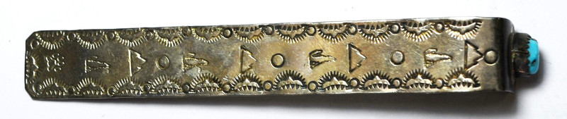 Sterling Silver Howling Wolf Mountain Turquoise Bookmark 3-3/4″ x 13mm