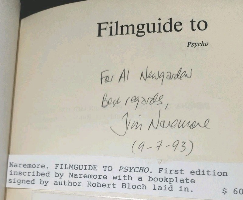 FILMGUIDE TO PSYCHO Robert Bloch James Naremore Alfred HITCHCOCK 1973 gallery