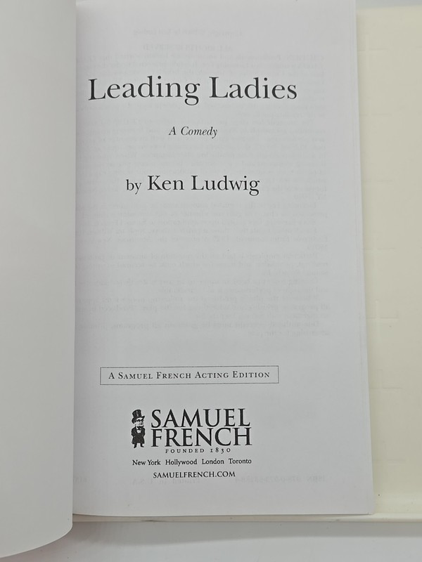 Ken Ludwig's ~ Leading Ladies ~ 2006 ~ Samuel French ~ Screenplay Acting Edition gallery