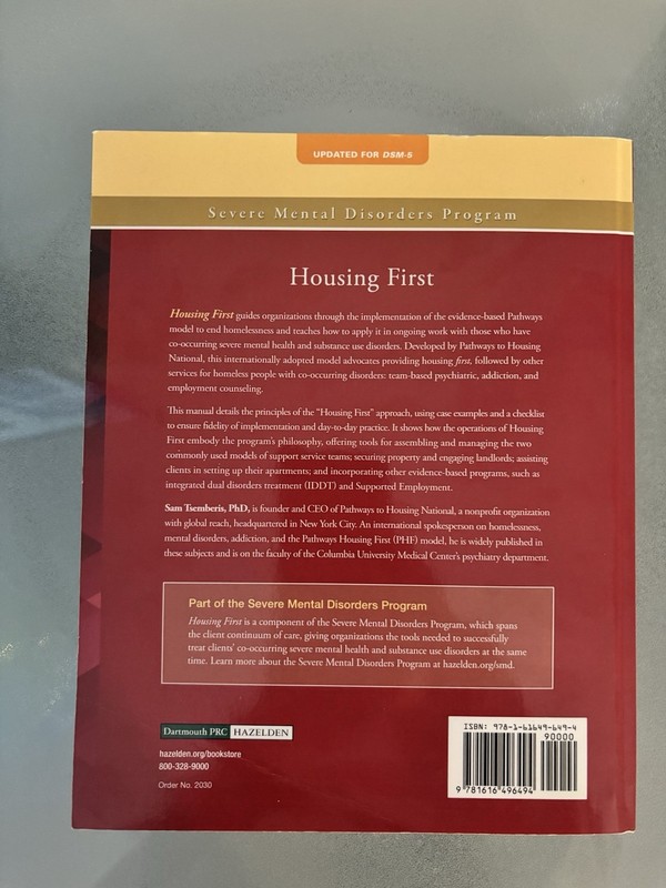 Hazelden Housing First Sam Tsemberis PhD DSM-5 Manual Severe Mental Disorders gallery