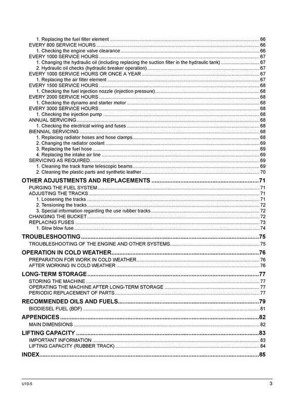 KUBOTA U 10-5 EXCAVATOR OPERATORS MANUAL STEEL SECURED - PROTECTIVE FRONT & BACK gallery