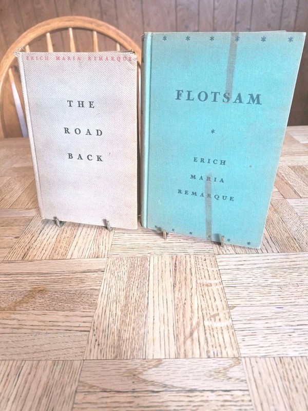 Two Erich Maria Remarque The Road Back & Flotsam 1st US Editions Hardcover