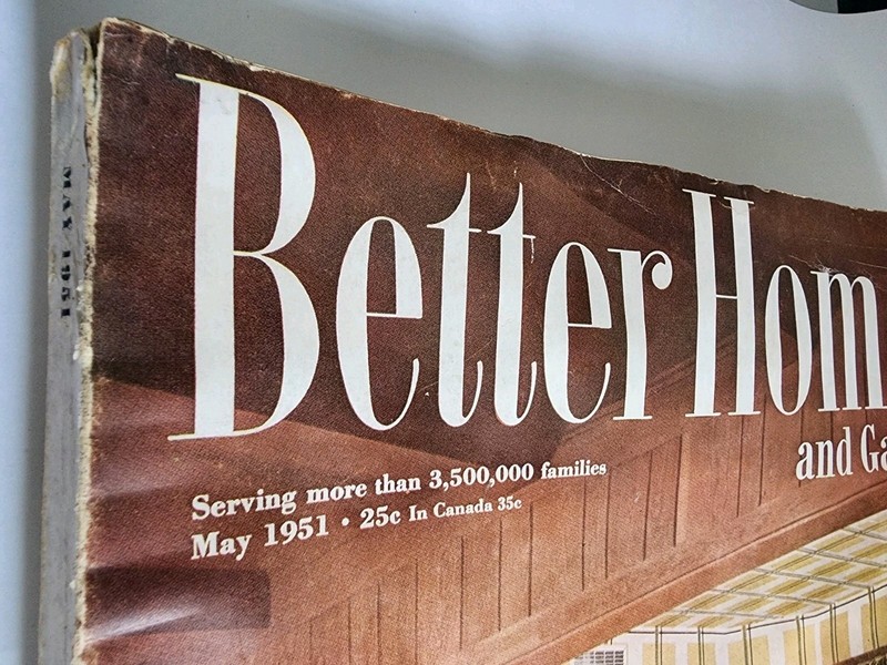 BETTER HOMES & GARDENS MAGAZINE May 1951 Edition 330 Pages! Kitchens, Car Ads! gallery
