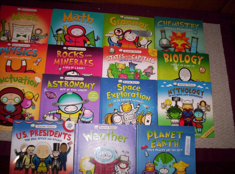 LOT of 15 BASHER SCIENCE-MATH-PHYSICS-CHEMISTRY-EDUCATIONAL SC Books–HOMESCHOOL