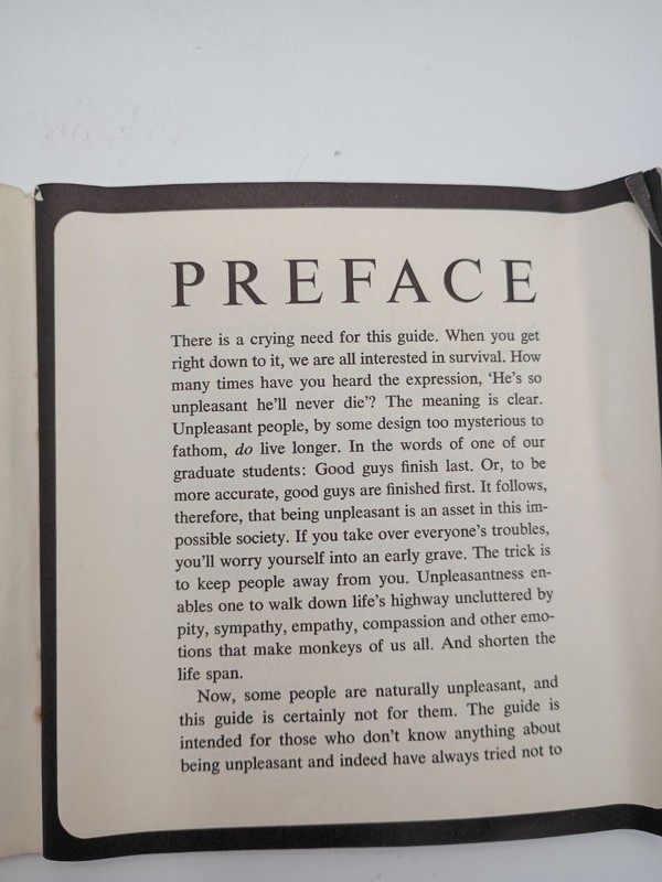 Vtg Booklet "How To Be Thoroughly Unpleasant" 1965 Fred Ebb *RUDE* No Cover gallery