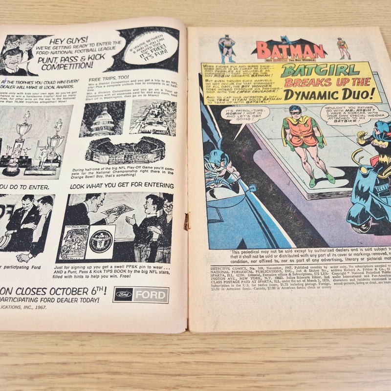 VTG Detective Comics #369 Batgirl Breaks Up the Dynamic Duo Nov 1967 Comic Book gallery