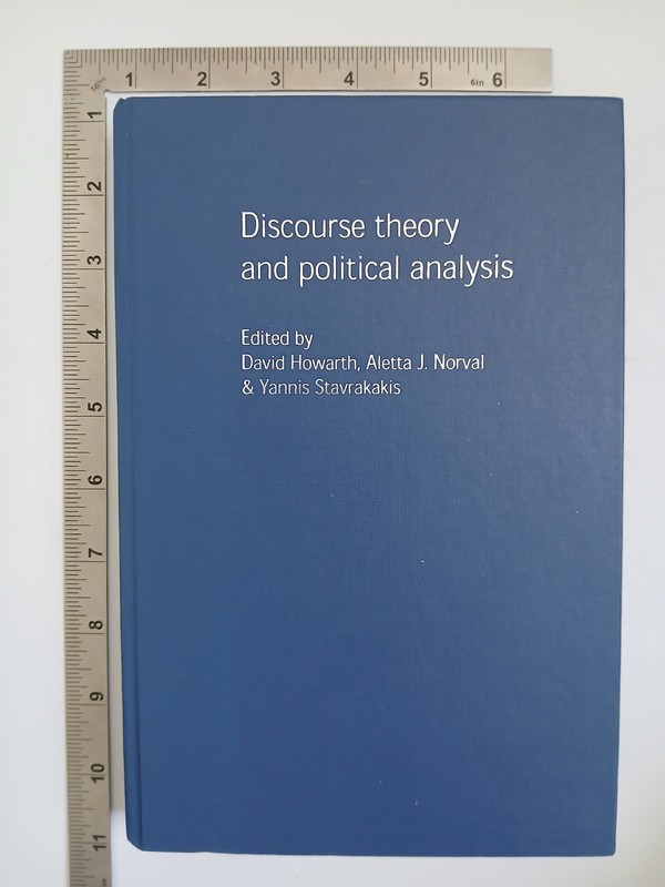 Discourse Theory And Political Analysis Various Authors 1st 2000 Hardback