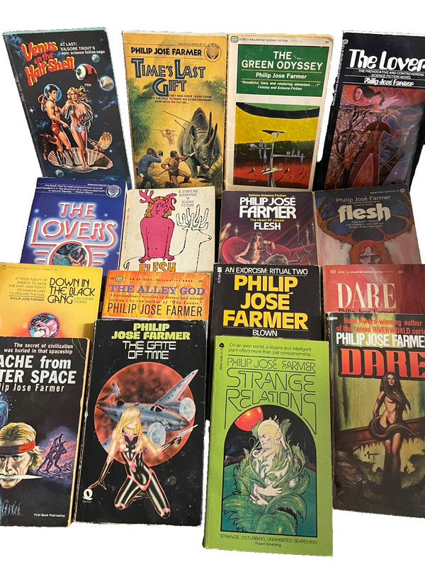 Lot of 16 Philip Jose Farmer Novels – Venus on the Half Shell – Dare – Flesh