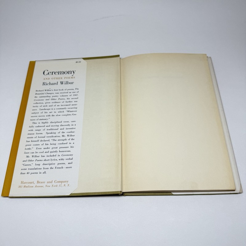 Ceremony and Other Poems by Richard Wilbur 1950 Hardcover DJ American Poetry gallery