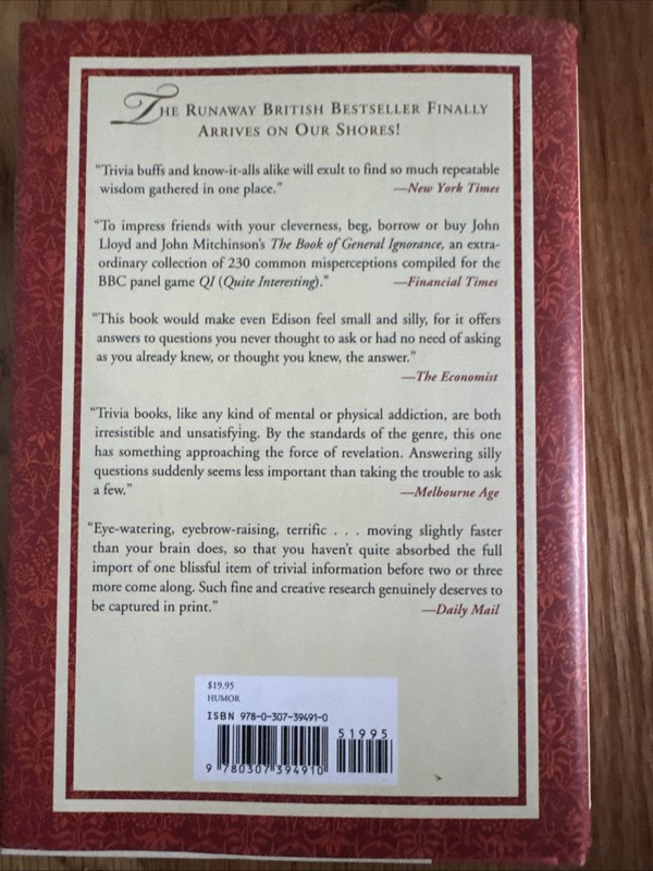 Book of General Ignorance by John Lloyd and John Mitchinson (2007, Hardcover) gallery