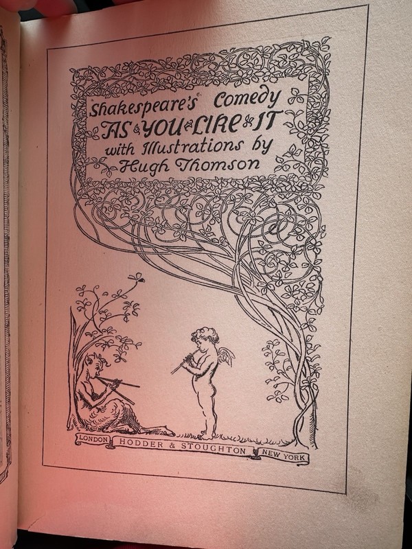 Hugh Thomson / Shakespeare's Comedy As You Like It 1909 gallery