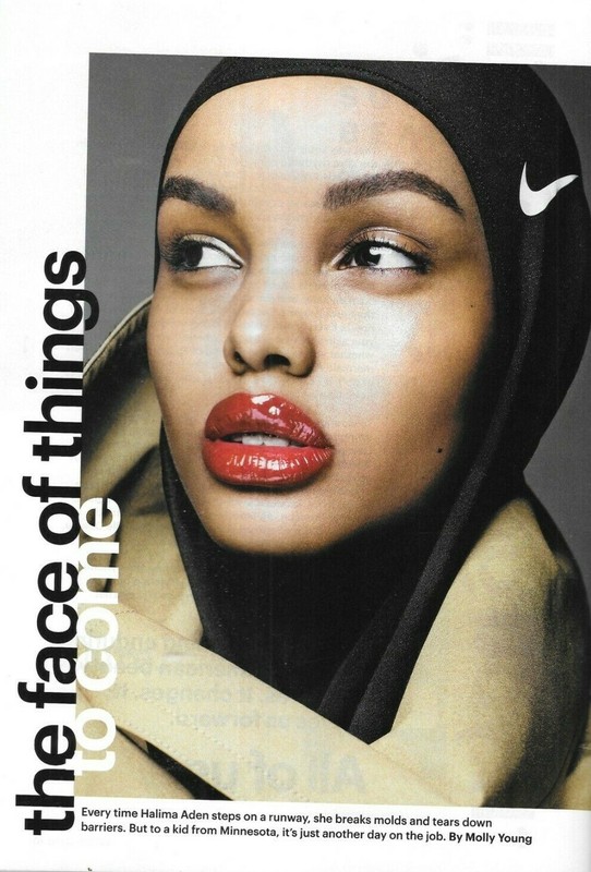 Allure Magazine Halima Aden American Beauty Mascara Nail Art Makeup Fashion gallery