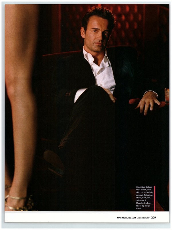 Nip Tuck Julian McMahon Armani Collezioni Velvet Suit magazine CLIPPING photo