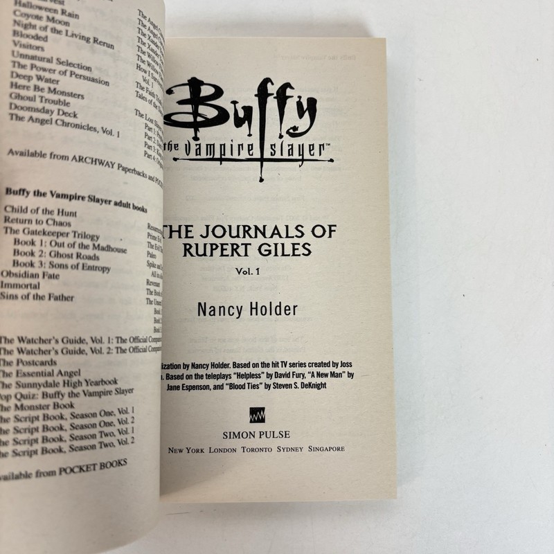 Buffy The Vampire Slayer 2 Book Lot Oz Into Wild & Rupert Giles Vol 1 PB 2002 C3 gallery