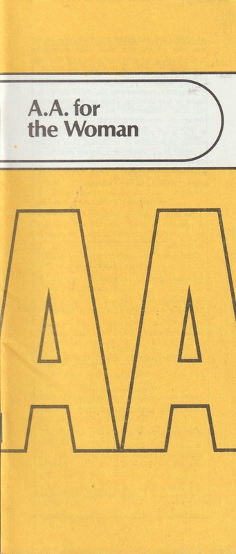 A.A. for the Woman, Alcoholics Anonymous P-5 booklet, 38 pages, NEW