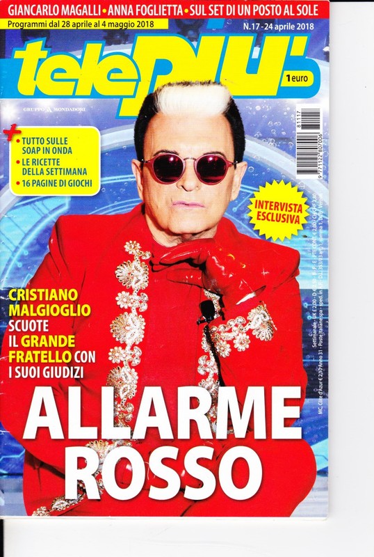 2018 04 24 – TELEPIù – 24 04 2018 – N.17 – CRISTINO MALGIOGLIO – SENZA INSERTO