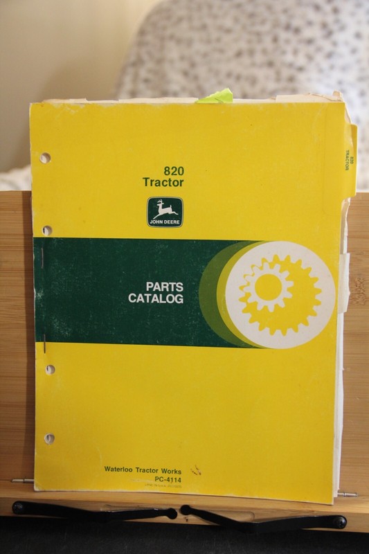 Parts Catalog John deere 820 Tractor missing cover pages see photos used wear