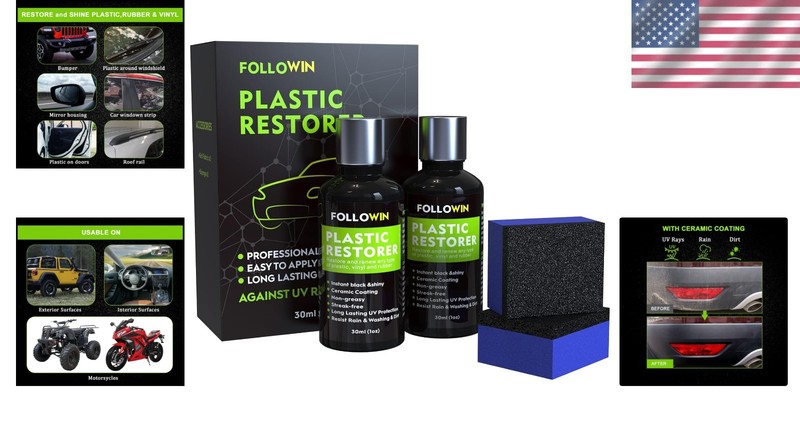 Versatile Plastic Restorer with Free Applicator - 60ml for Cars and Home Use gallery