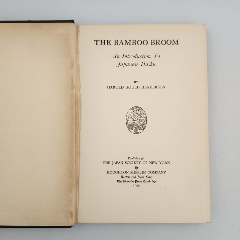 The Bamboo Room Introduction to Japanese Haiku Harold Gould Henderson 1934 HCDJ gallery