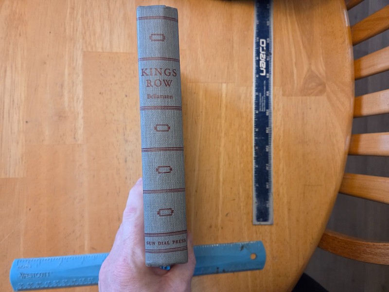 Kings Row by Henry Bellamann – 1946 Sun Dial Press Hardcover
