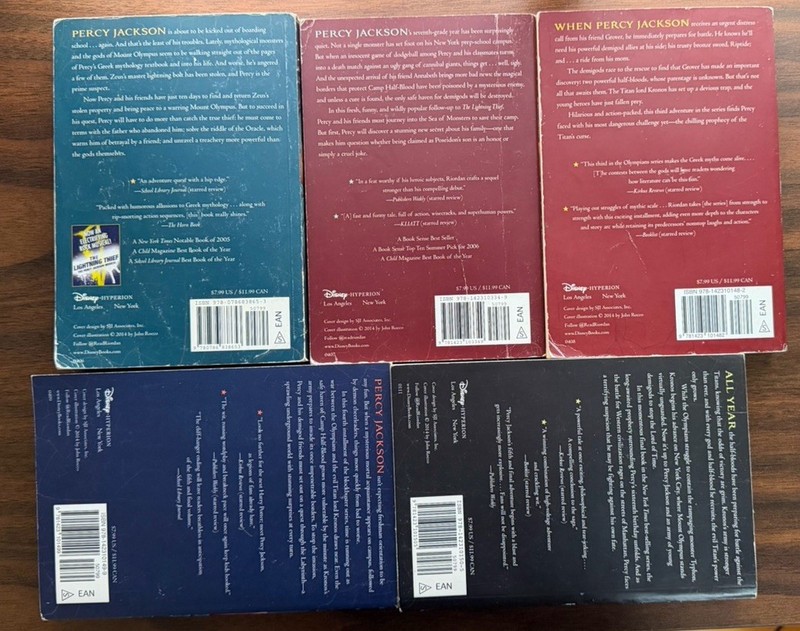 Percy Jackson and The Olympians Paperback 5 Book Set by Riordan Disney Hyperion gallery