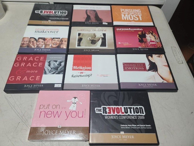 Joyce Meyer CD Audio Book Collection with 2 Bonus DVD Sets