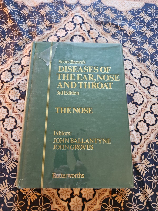 Scott Browns DISEASES OF THE EAR NOSE AND THROAT Volume 3 HC BOOK Butterworths