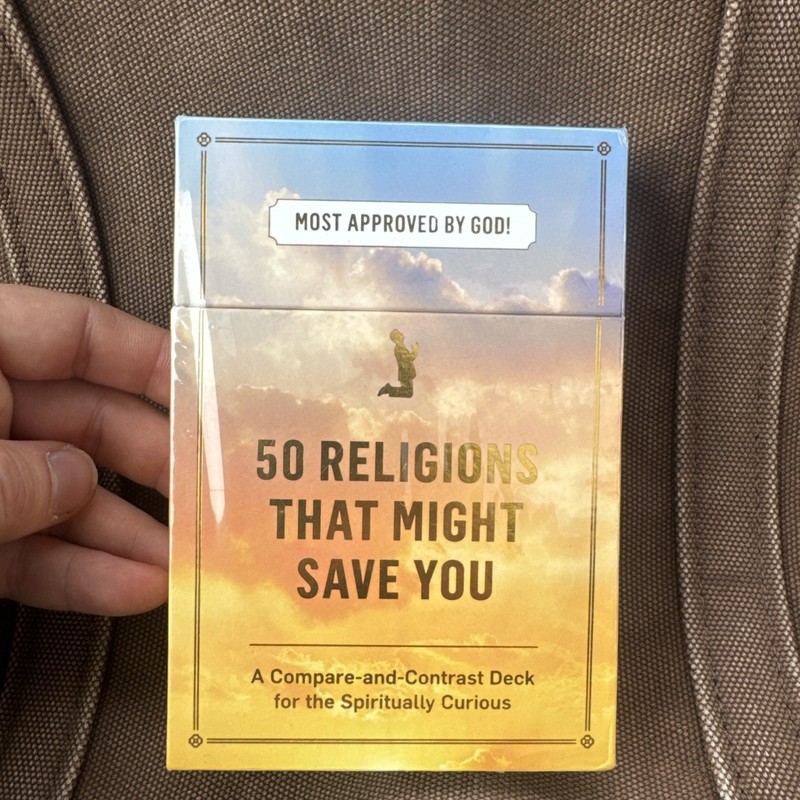 KNOCK KNOCK 50 RELIGIONS THAT MIGHT SAVE YOU DECK – Hardcover