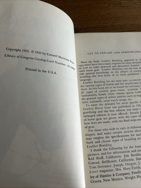 How to Make Cowboy Horse Gear by Grant, Bruce 1956 Hard Cover gallery