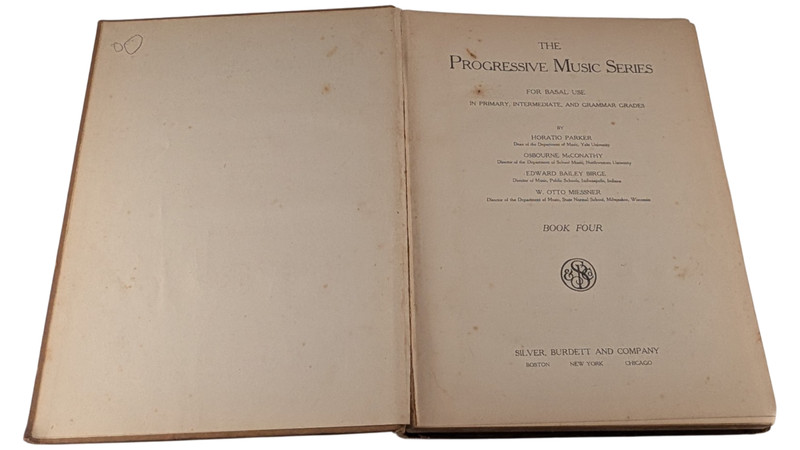 The Progressive Music Series Book Four 1915 HC Silver Burdett Music gallery