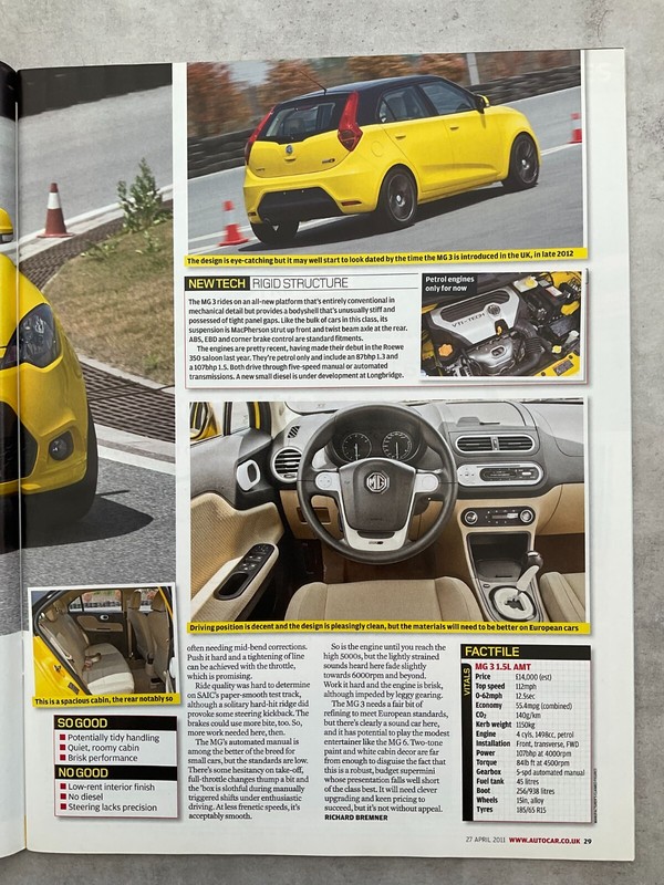 Autocar Magazine - 27 April 2011 - Leaf, Corsa, CLS250, R8, Mini, MG 3, 1 Series gallery