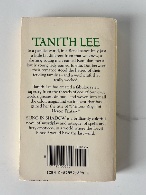 Sung in Shadow Tanith Lee DAW No 530 PB 1983 1st Print cover art Victoria Poyser gallery