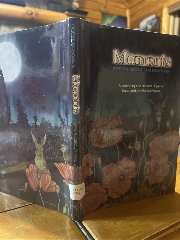 Moments: Poems about the Seasons by Lee Bennett Hopkins, 1980, HC DJ EX-LIB gallery
