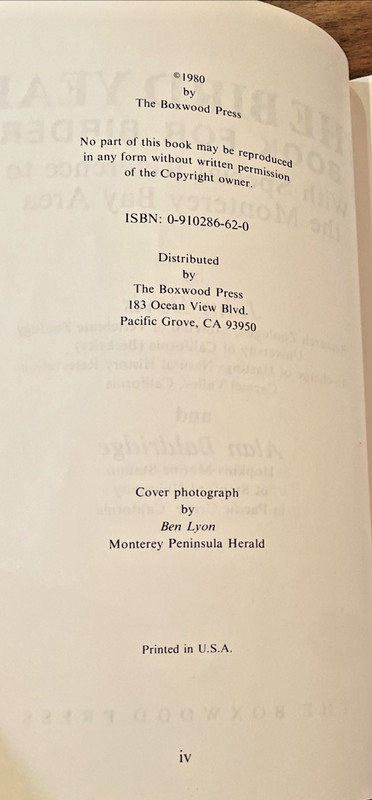 The Bird Year: A Book for Birders by John Davis Alan Baldridge 1980 RARE Vintage gallery