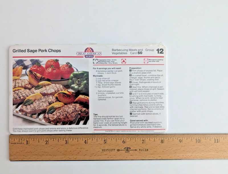 Lot of 17 Vtg 1980's GREAT AMERICAN RECIPE CARDS Groups 9-12 Stews BBQ Sides NOS gallery
