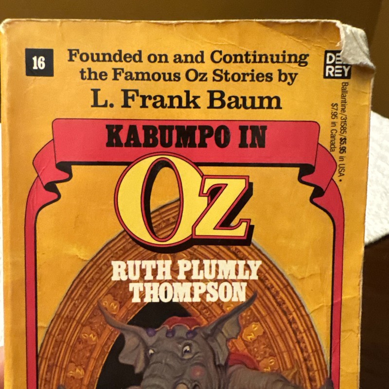 RUTH PLUMLY THOMPSON Kabumpo in Oz | 1985 Del Rey Mass Market Paperback gallery