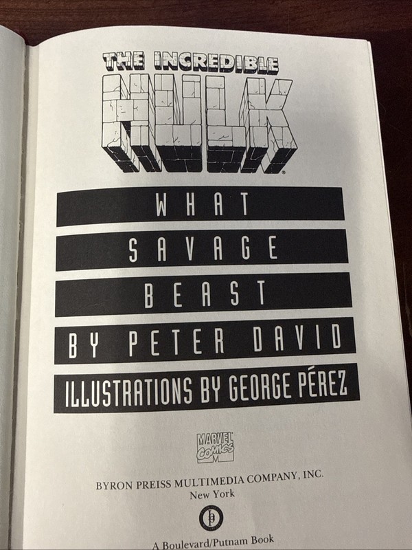 The Incredible Hulk: What Savage Beast, Peter David George Perez 1st Print 1995 gallery
