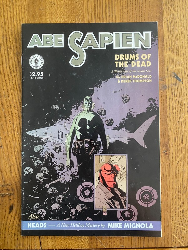 ABE SAPIEN Drums of the Dead #1 DARK HORSE Horror 1998 Hellboy VF