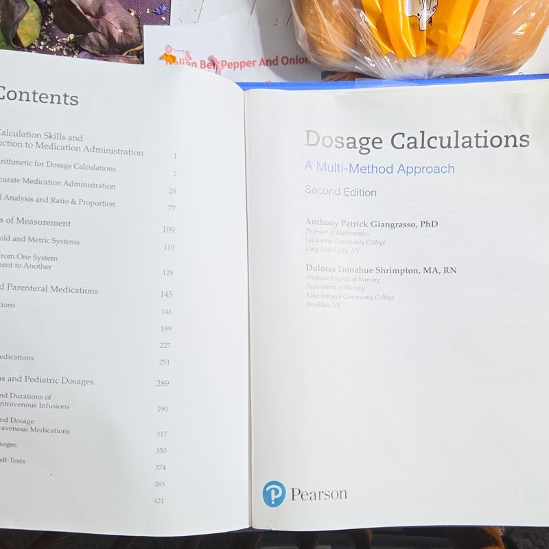 Pearson Dosage Calculations: Multi-Method Approach 2nd HC Giangrasso 2013 gallery