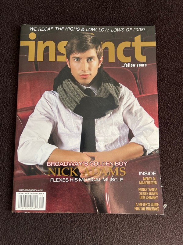 Instinct Gay Magazine December 2008 Broadway’s Nick Adams Brandy