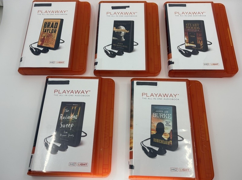 Thriller Playaway Audiobook Lot Maidens Daughter of War Robicheaux Woods